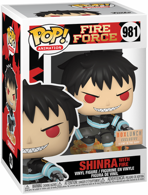 Funko Pop! Animation: Fire Force - Shinra with Fire (Glow in the Dark) (BoxLunch Exclusive) #981 - Sweets and Geeks