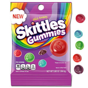 Skittles Gummies Wild Berry 5.8oz Bag - Sweets and Geeks