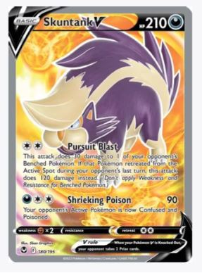 Skuntank V (Full Art) SWSH12: Silver Tempest # 180/195 - Sweets and Geeks
