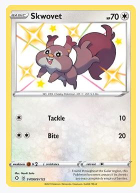Skwovet Shining Fates: Shiny Vault # SV099/SV122 - Sweets and Geeks