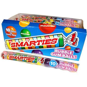 Smarties Bubble Gumballs 10 PC Tubes - Sweets and Geeks