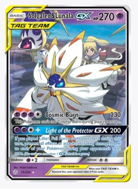 Solgaleo & Lunala GX SM - Cosmic Eclipse # 75/236 - Sweets and Geeks