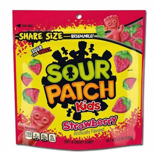 Sour Patch Gummi Strawberry 12oz Bag - Sweets and Geeks