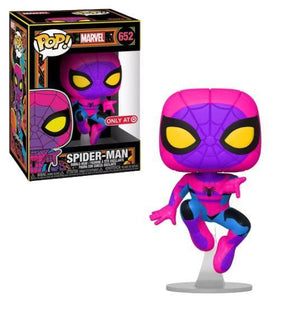 Funko Pop!: Marvel - Spider-Man (Blacklight) [Target Exclusive] #652 - Sweets and Geeks