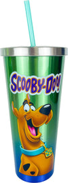 Scooby Doo 24 oz. Stainless Steel Cup with Straw - Sweets and Geeks