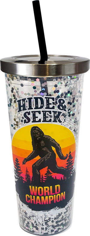 Bigfoot Glitter Cup with Straw - Sweets and Geeks