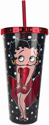 Betty Boop Foil Cup with Straw - Sweets and Geeks