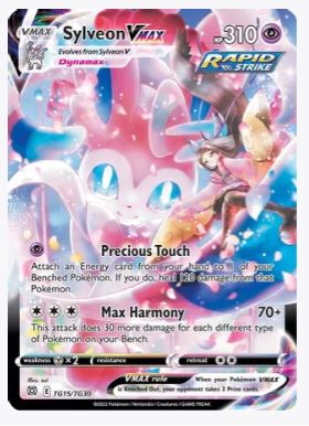 Sylveon VMAX SWSH09: Brilliant Stars Trainer Gallery # TG15/TG30 - Sweets and Geeks