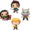 Funko Pop Animation: Demon Slayer - Tanjiro Kamado / Nezuko Kamada / Zenitsu Agatsuma / Inosuke Hashibira 4 Pack - Sweets and Geeks