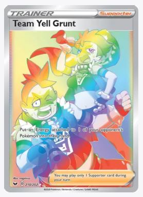 Team Yell Grunt (Secret) SWSH01: Sword & Shield Base Set # 210/202 - Sweets and Geeks