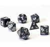 Sirius Pearl Charcoal Grey 7 Dice Set - Sweets and Geeks