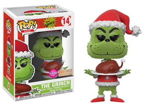 Funko Pop Books: The Grinch - The Grinch (Roast Beef) (Flocked) #14 - Sweets and Geeks