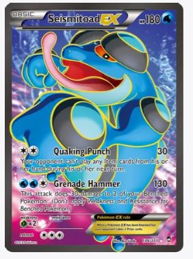 Seismitoad EX (106 Full Art) XY - Furious Fists # 106/111 - Sweets and Geeks