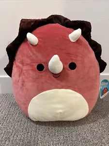 Squishmallow - Tristan the Red Triceratops 16" - Sweets and Geeks