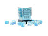 Chessex Gemini Pearl Turquoise-White/Blue Luminary 12MM D6 Dice Block - Sweets and Geeks