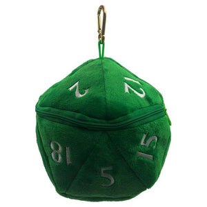 Green D20 Plush Dice Bag for Dungeons & Dragons - Sweets and Geeks