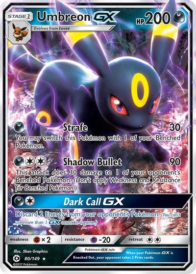 umbreon shiny pokemon card Umbreon GX SM Base Set # 80/149 – Sweets and Geeks