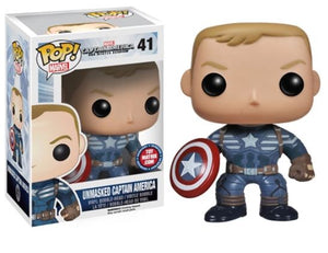 Funko POP! Marvel: Captain America: The Winter Soldier - Unmasked Captain America (Toymatrix Exclusive) #41 - Sweets and Geeks