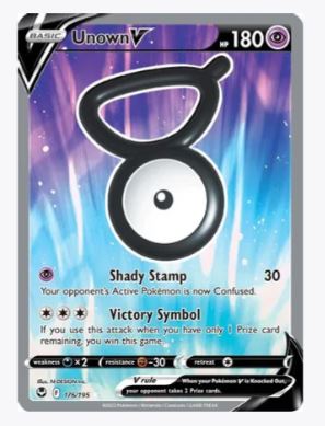 unown v pokemon card value (Full Art) SWSH12: Silver Tempest # 176/195 – Sweets and Geeks you win this game Choose:PSA The Cards Of Pokémon fantasy angel