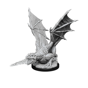 Dungeons & Dragons Nolzur`s Marvelous Unpainted Miniatures: W19 White Dragon Wyrmling - Sweets and Geeks