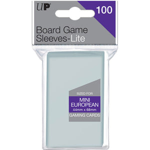 Board Game Sleeve Lite: Mini European 44x68mm (100) - Sweets and Geeks