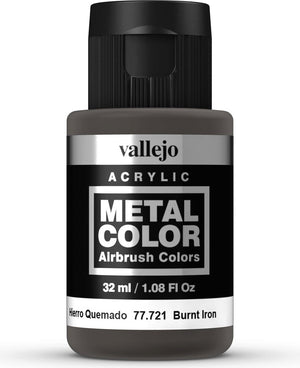 Vellejo - Metal Color Airbrush Acrylic Paint (32ml) - Burnt Iron (77.721) - Sweets and Geeks