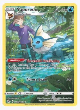 Vaporeon SWSH09: Brilliant Stars Trainer Gallery # TG02/TG30 - Sweets and Geeks