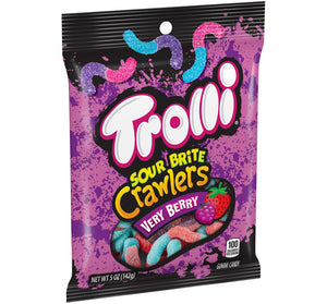 TROLLI SOUR BRITE CRAWLERS VERY BERRY PEG BAG - Sweets and Geeks