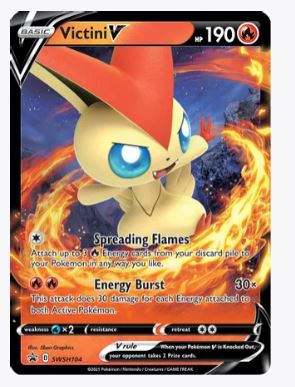 Victini V - SWSH104 - SWSH: Sword & Shield Promo Cards #SWSH104 - Sweets and Geeks