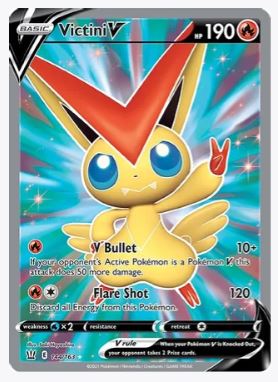 Victini V (Full Art) SWSH05: Battle Styles # 144/163 - Sweets and Geeks