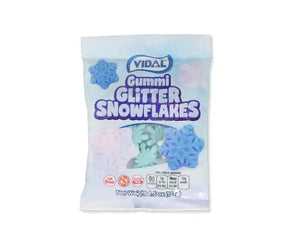 Vidal Gummy Glitter Snowflakes 4.5oz Bag - Sweets and Geeks