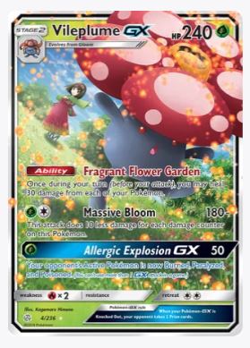 Vileplume GX SM - Cosmic Eclipse # 4/236 Sweets and Geeks Vileplume GX SM - Cosmic Eclipse # 4/236 Sweets and Geeks