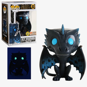 Funko Pop Television: Game of Thrones - Icy Viserion (Glow in Dark) (Box Lunch Exclusive) #22 - Sweets and Geeks