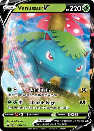 Venusaur V - SWSH100 SWSH: Sword & Shield Promo Cards # SWSH100 - Sweets and Geeks