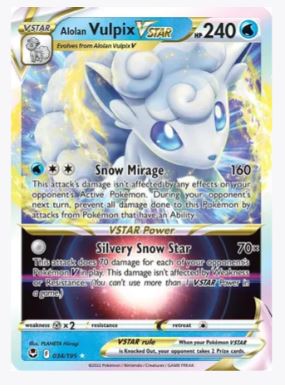 Alolan Vulpix VSTAR SWSH12: Silver Tempest # 034/195 - Sweets and Geeks