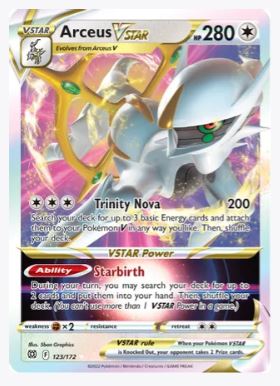 Arceus VSTAR SWSH09: Brilliant Stars # 123/172 - Sweets and Geeks