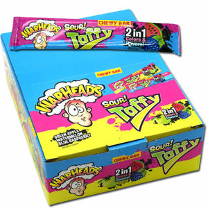 Warheads Sour Taffy 2 in 1 Flavors and Colors 1.5oz Bar - Sweets and Geeks