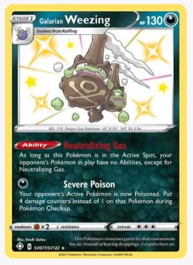 Galarian Weezing Shining Fates: Shiny Vault # SV077/SV122 - Sweets and Geeks