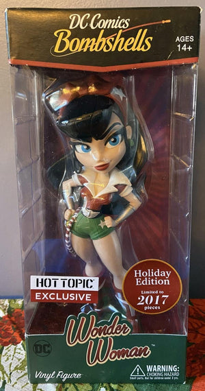 Wonder Woman Holiday Edition Cryptozoic Vinyl Figure DC Bombshells Limited 2017 - Sweets and Geeks