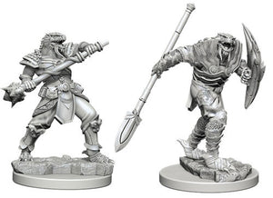 Dungeons & Dragons Nolzur's Marvelous Unpainted Miniatures: W5 Dragonhorn Male Fighter with Spear - Sweets and Geeks