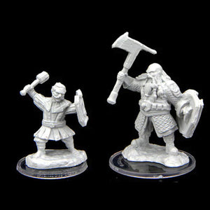 Critical Role Unpainted Miniatures: W02 Kymal Militia Brawler & Jorenn Militia Holy Axeman - Sweets and Geeks