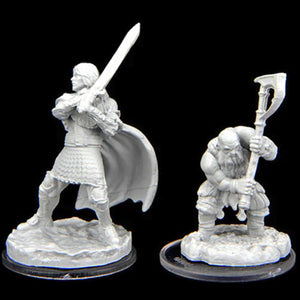Critical Role Unpainted Miniatures: W02 Westruun Militia Swordsman & Kraghammer Axeman - Sweets and Geeks