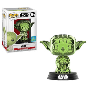 Funko Pop: Star Wars- Yoda (Green Chrome) 2019 Summer Convention Limited Edition Exclusive #124 - Sweets and Geeks