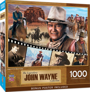 John Wayne Collectible - Legend of the Silver Screen 1000 Piece Puzzle - Sweets and Geeks
