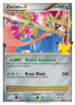 Zacian LV. X - SWSH135 SWSH: Sword & Shield Promo Cards # SWSH135 - Sweets and Geeks