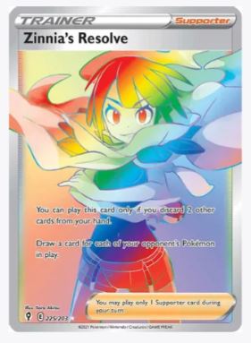 Zinnia's Resolve (Secret) SWSH07: Evolving Skies # 225/203 - Sweets and Geeks